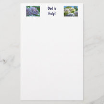 God is Holy! stationery Religious Spiritual Floral