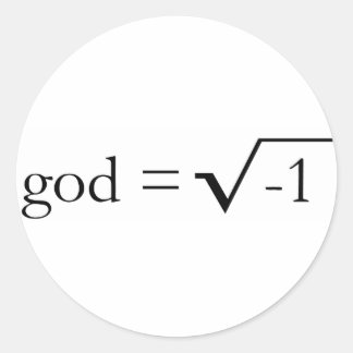 God is Imaginary Classic Round Sticker