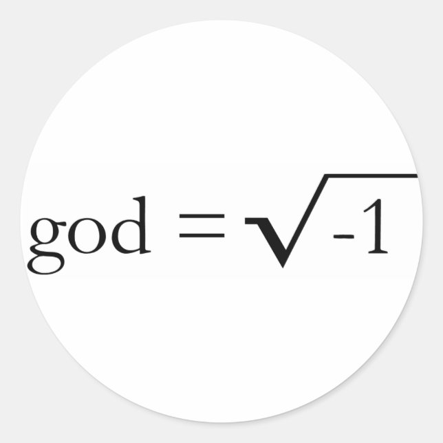 God is Imaginary Classic Round Sticker (Front)
