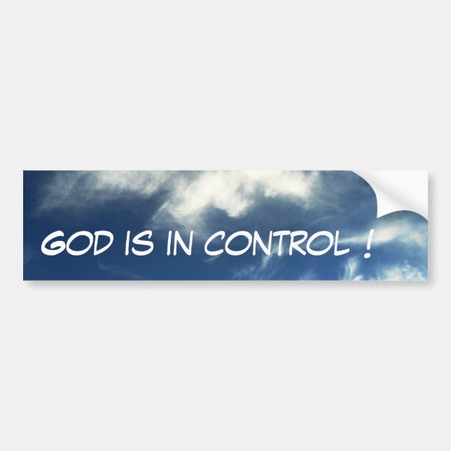 God is in Control Bumper Sticker (Front)