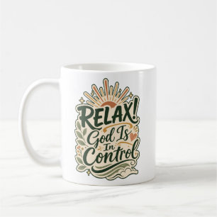 God Is In Control Christian Faith-Based Design Coffee Mug