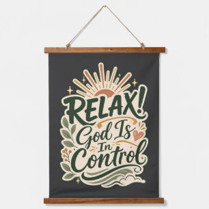 God Is In Control Christian Gift Faith-Based Hanging Tapestry