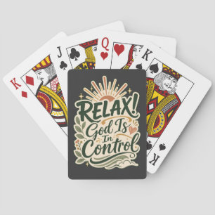God Is In Control Christian Gift Faith-Based Playing Cards
