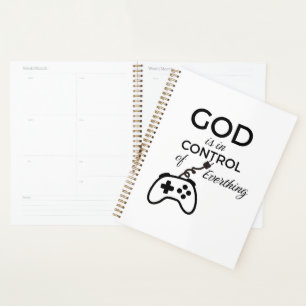  God Is In Control Christian Spiral Notebook - Fai Planner
