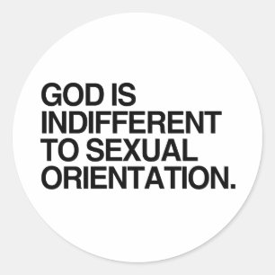 GOD IS INDIFFERENT CLASSIC ROUND STICKER