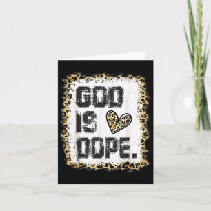 God Is Leopard Pattern  Card