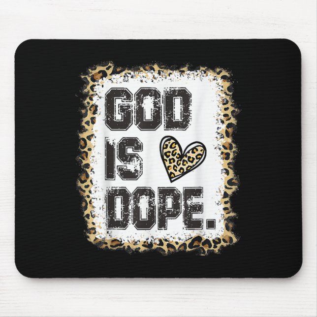 God Is Leopard Pattern  Mouse Pad (Front)