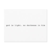 God is Light Scripture Postcard