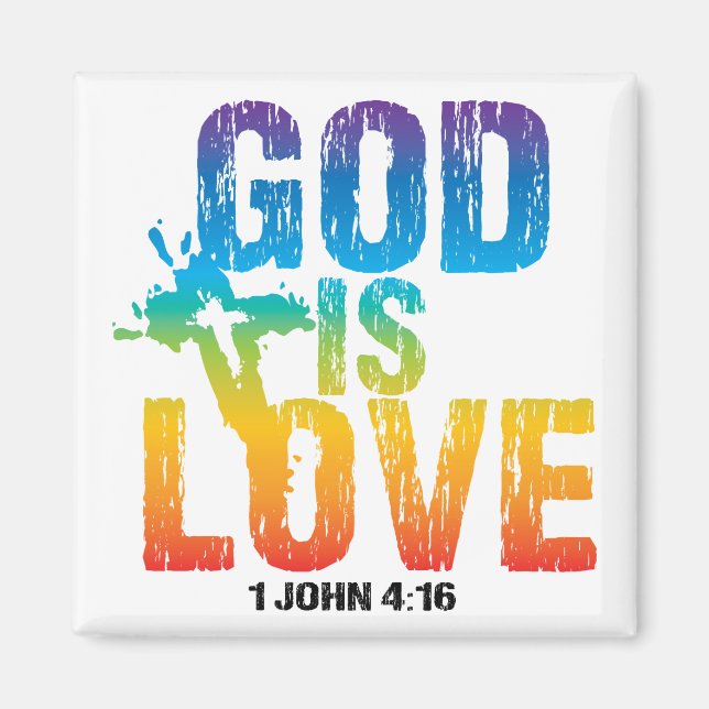 God is Love 1 John 4:16 Magnet (Front)