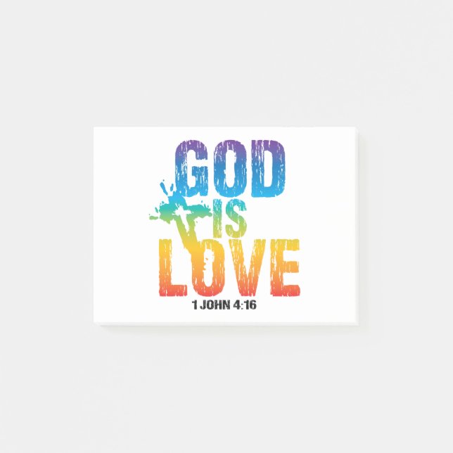God is Love 1 John 4:16 Post-it Notes (Front)