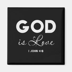 God Is Love 1 John 4_8 Bible Verse Christian Scrip Magnet