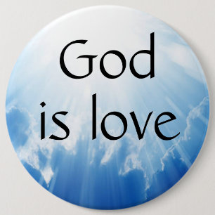 God is love 6 cm round badge