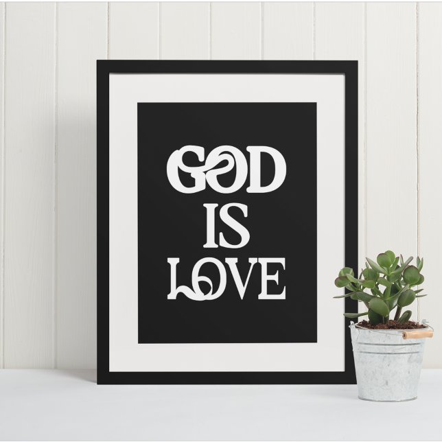 God Is Love" Artistic Faith Typography Poster (Creator Uploaded)