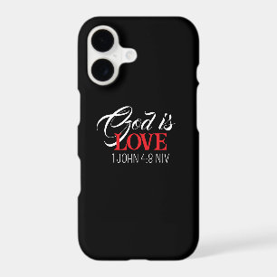 God is Love Black and Red Bible Verse Faith