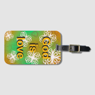 God is love book  luggage tag