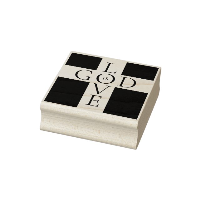 God IS Love Christian Cross Rubber Stamp (Stamp)