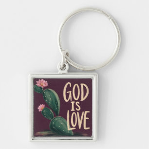 GOD IS LOVE Christian Encouragement Gift Key Ring