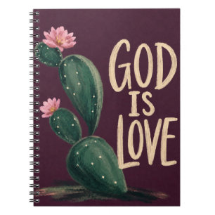 GOD IS LOVE   Christian Encouragement Gift Notebook