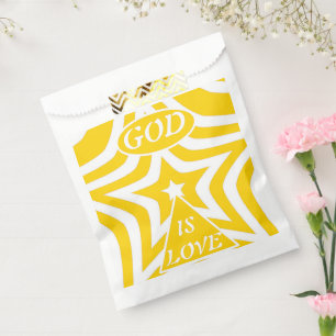 "God Is Love" Cyber Yellow Star - VBS, Retreat  Favour Bag