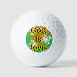 God is love  golf balls