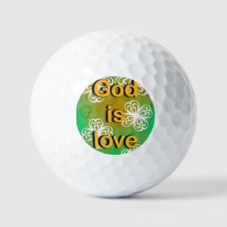 God is love  golf balls