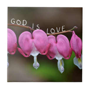 God Is Love Heart Ceramic Tile