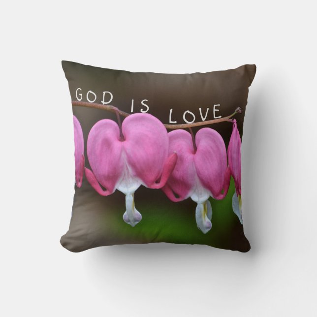 God Is Love Heart Cushion (Front)