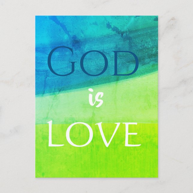 God is Love Inspirational Postcard (Front)