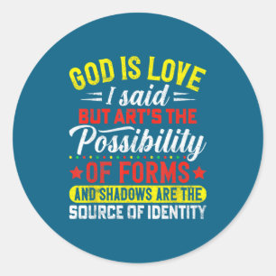 God is love - juneteenth 1865 afro american black classic round sticker