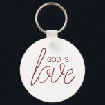 God Is Love Modern Christian Key Ring<br><div class="desc">It is simple: God is love. This modern Christian design helps you spread the good news and that all of us are loved more than we could ever imagine.</div>