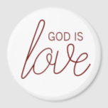 God Is Love Modern Christian Magnet<br><div class="desc">It is simple: God is love. This modern Christian design helps you spread the good news and that all of us are loved more than we could ever imagine.</div>