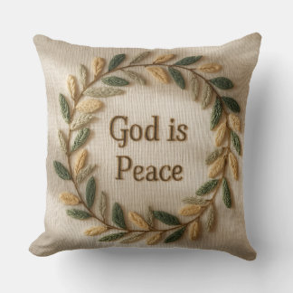God Is Love & Peace Pillow – Christian Home Decor