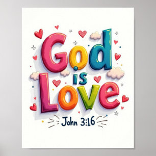 God is Love Poster