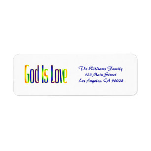 God Is Love Return Address Label