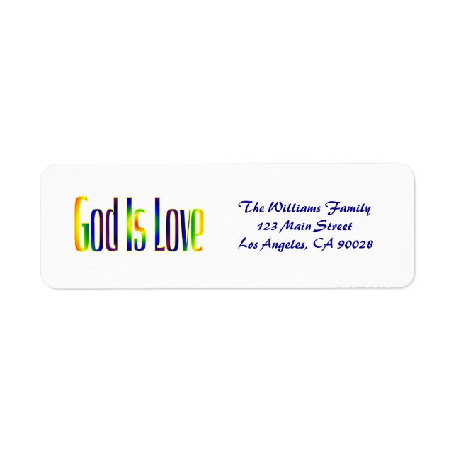 God Is Love Return Address Label (Front)