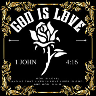God is Love Square Sticker