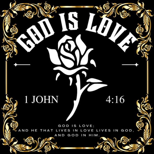 God is Love  Square Sticker (Creator Uploaded)