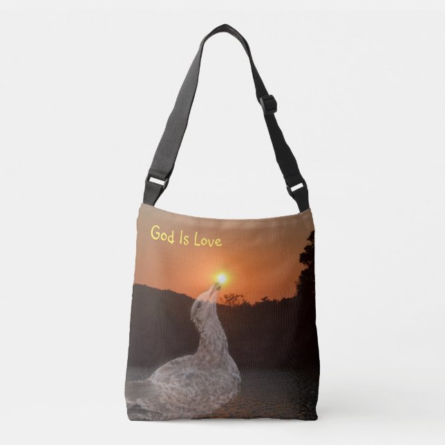 God Is Love Sunset Crossbody Bag (Front)