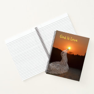 God Is Love Sunset Notebook