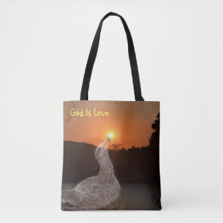 God Is Love Sunset Tote Bag