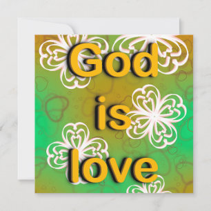 God is love thank you card