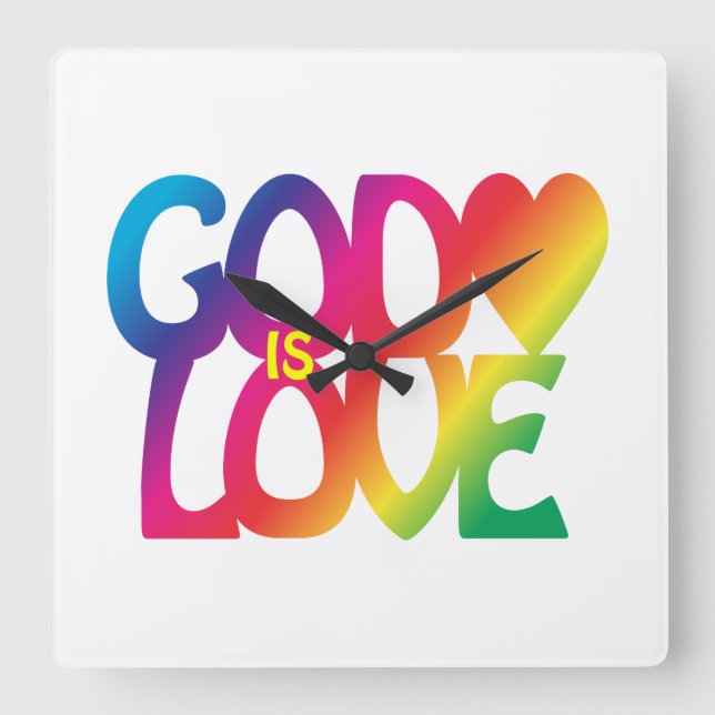 God Is Love Wall Clock (Front)
