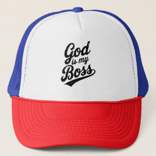God is my boss trucker hat