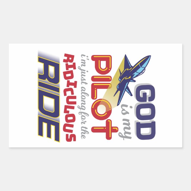 GOD IS MY PILOT - Christian Stickers (Front)