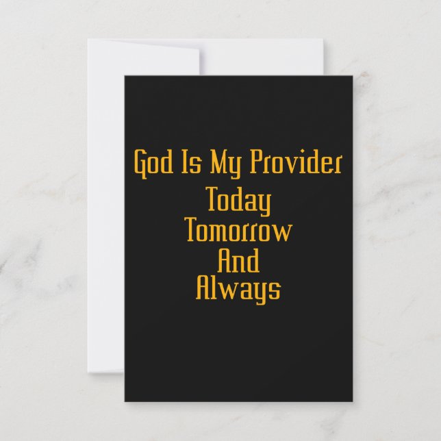 God Is My Provider Flat Greeting Card (Front)