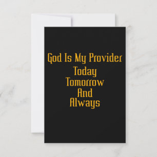 God Is My Provider Flat Greeting Card
