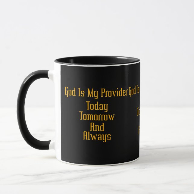 God Is My Provider Two-Tone Mug (Left)