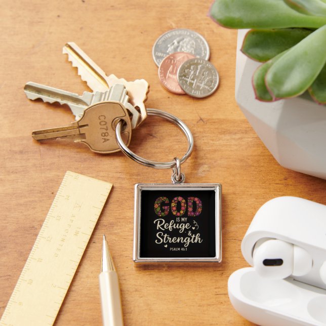 GOD IS MY REFUGE KEY RING (Desk)
