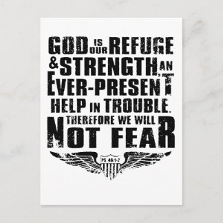 God is my refuge postcard