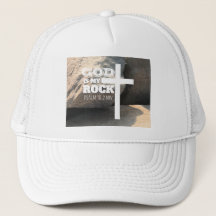 God is My Rock Bible Verse Black Cross Christian
